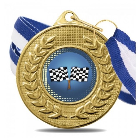 Medalla Racing Color 5878 Oro Ø50mm