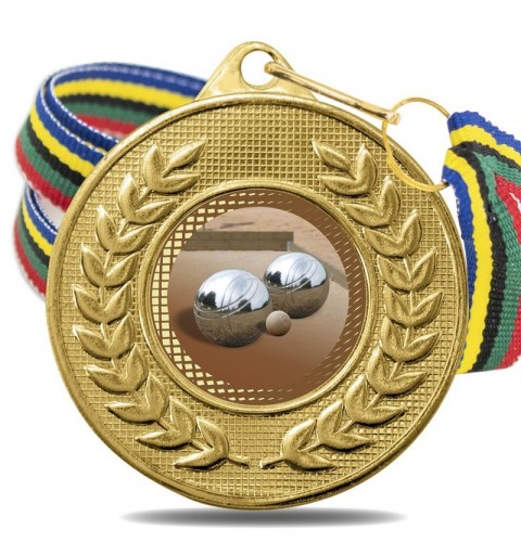 Medalla Petanca Color 5878 Oro Ø50mm