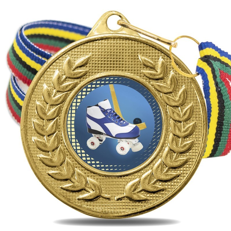Medalla Hockey Patines Color 5878 Oro Ø50mm