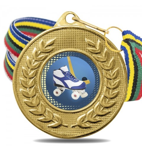 Medalla Hockey Patines Color 5878 Oro Ø50mm