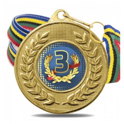 Medalla Nº3 Color 5878 Oro Ø50mm