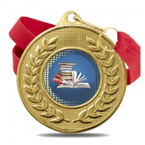 Medalla Literatura Color 5878 Oro Ø50mm
