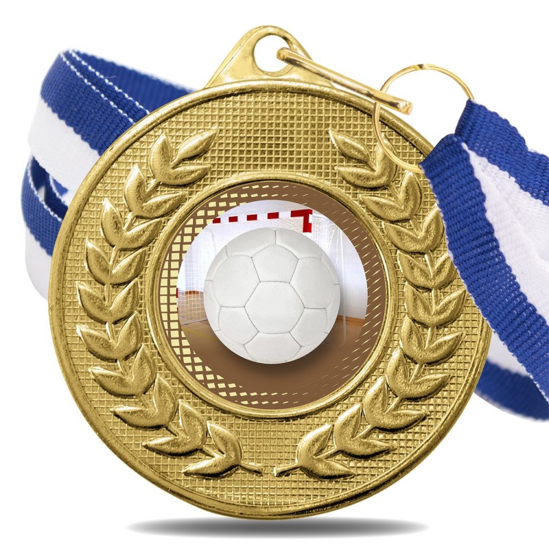 Medalla Balonmano Color 5878 Oro Ø50mm
