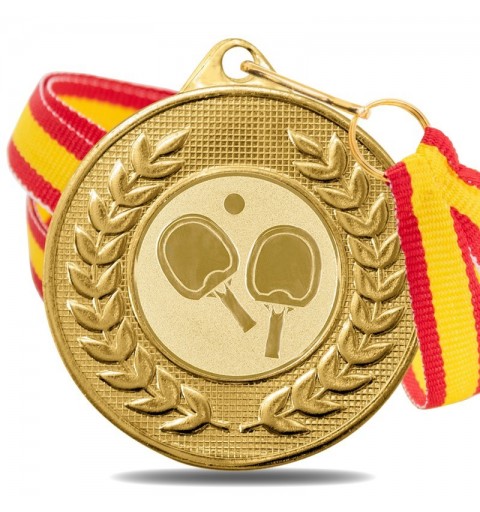 Medalla Tenis de Mesa 5878 Oro Ø50mm