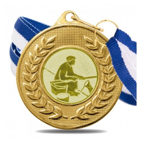 Medalla Pesca 5878 Oro Ø50mm