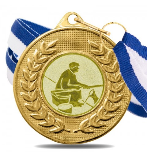 Medalla Pesca 5878 Oro Ø50mm