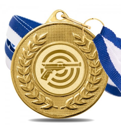 Medalla Tiro Pistola 5878 Oro Ø50mm
