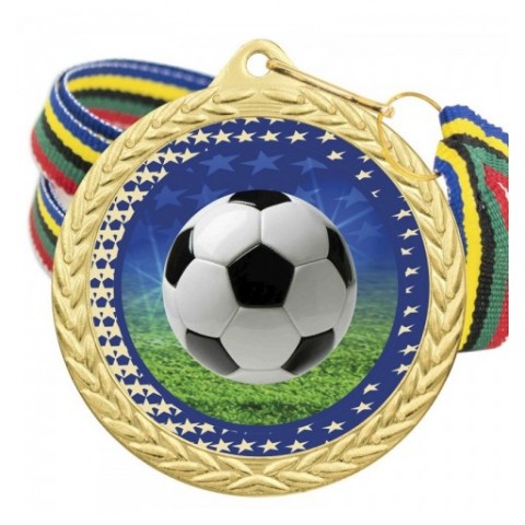 Medalla Fútbol Color 5020 Oro Ø50mm