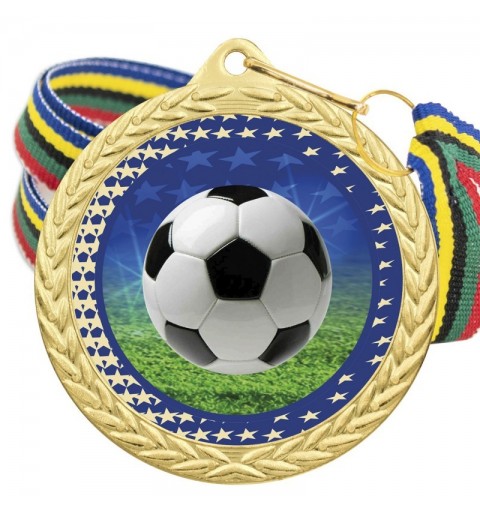 Medalla Fútbol Color 5020 Oro Ø50mm