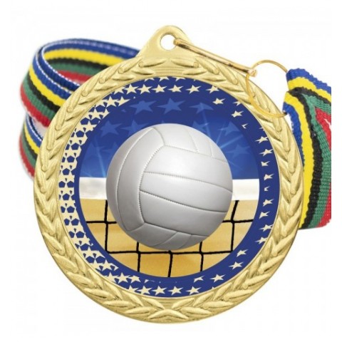 Medalla Voleibol Color 5020 Oro Ø50mm