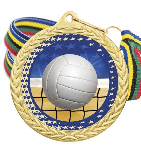 Medalla Voleibol Color 5020 Oro Ø50mm