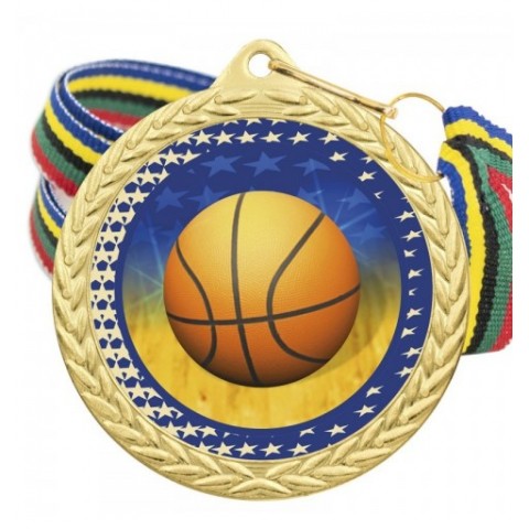 Medalla Baloncesto Color 5020 Oro Ø50mm