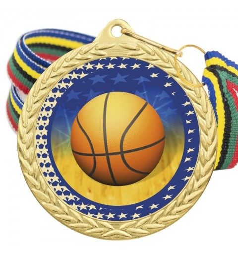 Medalla Baloncesto Color 5020 Oro Ø50mm