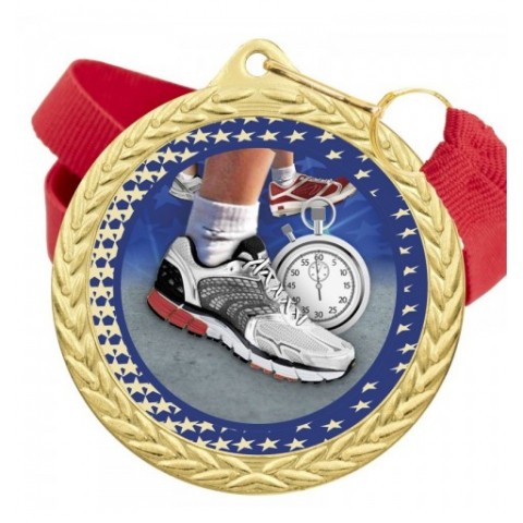 Medalla Running Color 5020 Oro Ø50mm