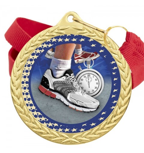 Medalla Running Color 5020 Oro Ø50mm