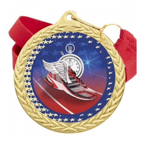 Medalla Atletismo Color 5020 Oro Ø50mm