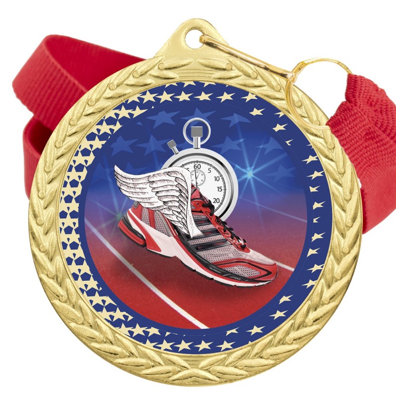 Medalla Atletismo Color 5020 Oro Ø50mm
