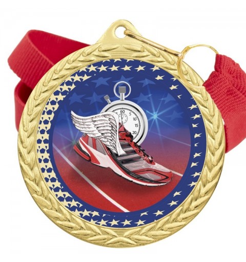 Medalla Atletismo Color 5020 Oro Ø50mm