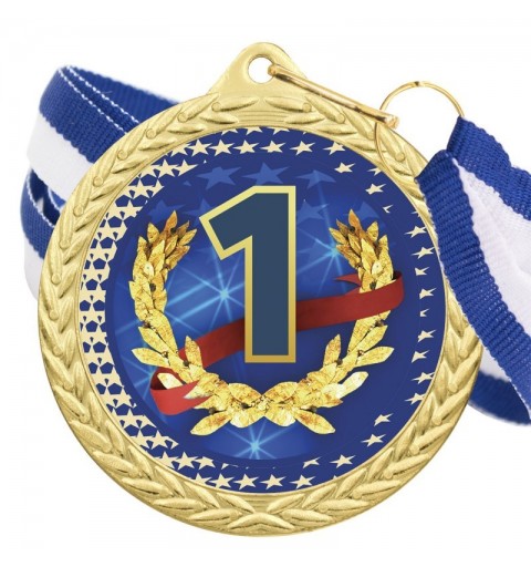 Medalla Nº1 Color 5020 Oro Ø50mm
