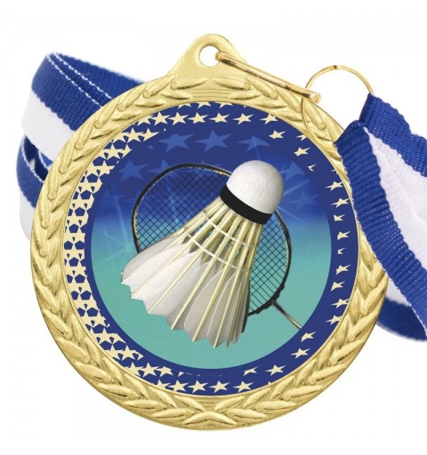 Medalla Bádminton Color 5020 Oro Ø50mm