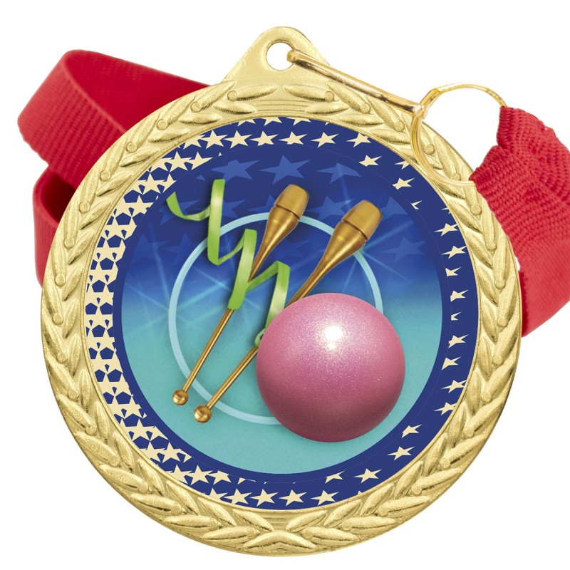 Medalla Gimnasia Rítmica Color 5020 Oro Ø50mm