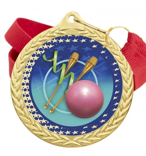 Medalla Gimnasia Rítmica Color 5020 Oro Ø50mm