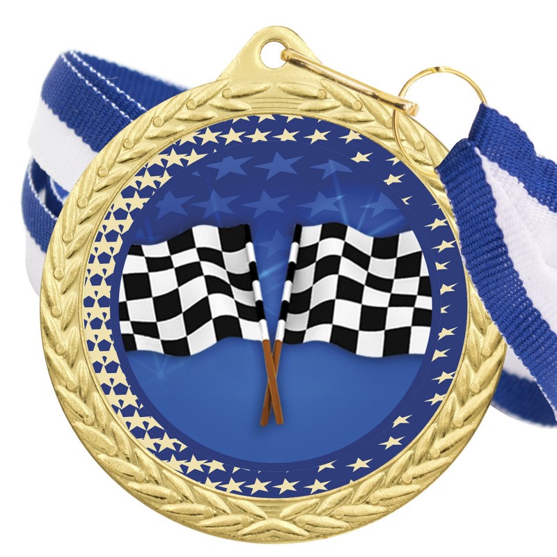 Medalla Motor Color 5020 Oro Ø50mm