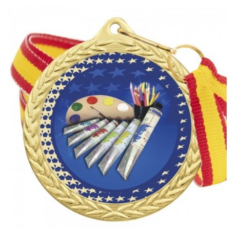 Medalla Pintura Color 5020 Oro Ø50mm