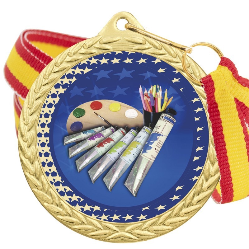 Medalla Pintura Color 5020 Oro Ø50mm