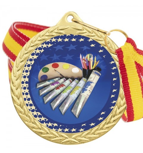 Medalla Pintura Color 5020 Oro Ø50mm