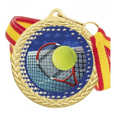 Medalla Tenis Color 5020 Oro Ø50mm
