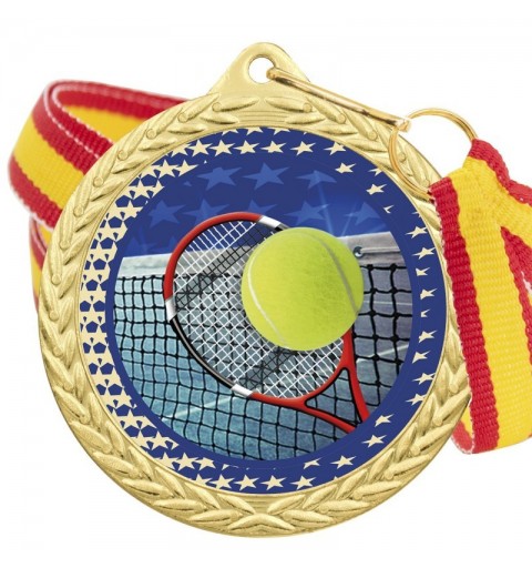 Medalla Tenis Color 5020 Oro Ø50mm