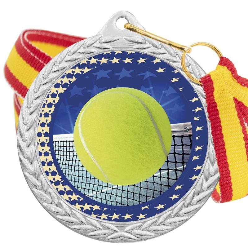 Medalla Pádel Color 5020 Plata Ø50mm