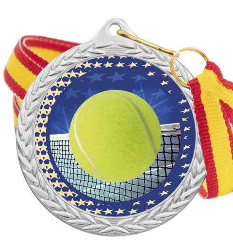 Medalla Pádel Color 5020 Plata Ø50mm