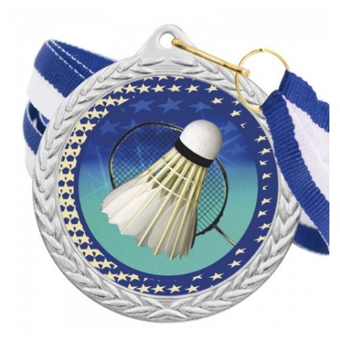 Medalla Bádminton Color 5020 Plata Ø50mm