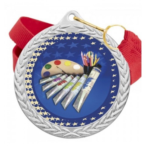 Medalla Pintura Color 5020 Plata Ø50mm