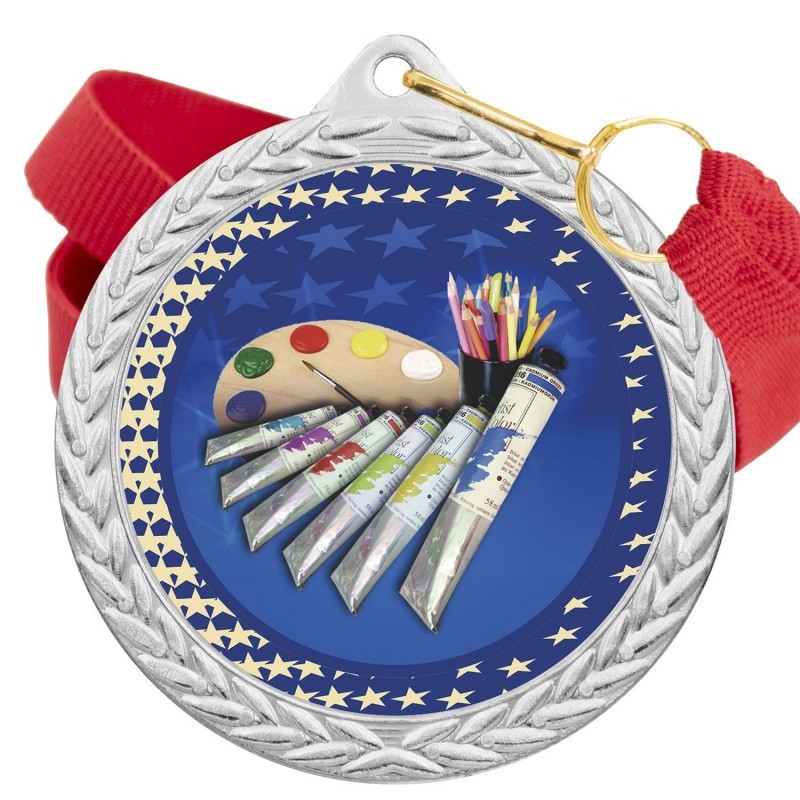 Medalla Pintura Color 5020 Plata Ø50mm