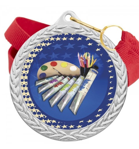 Medalla Pintura Color 5020 Plata Ø50mm