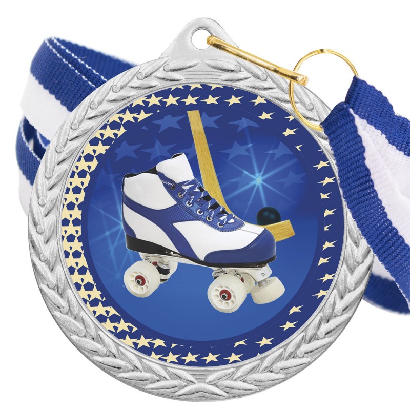 Medalla Hockey Patines Color 5020 Plata Ø50mm