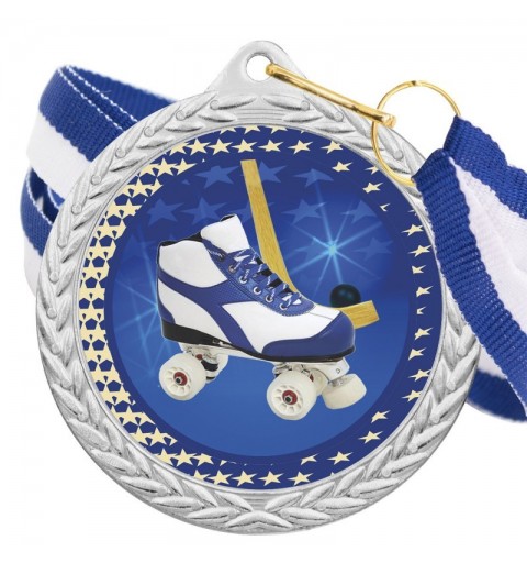 Medalla Hockey Patines Color 5020 Plata Ø50mm