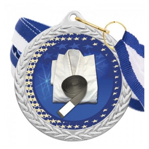 Medalla Judo Color 5020 Plata Ø50mm