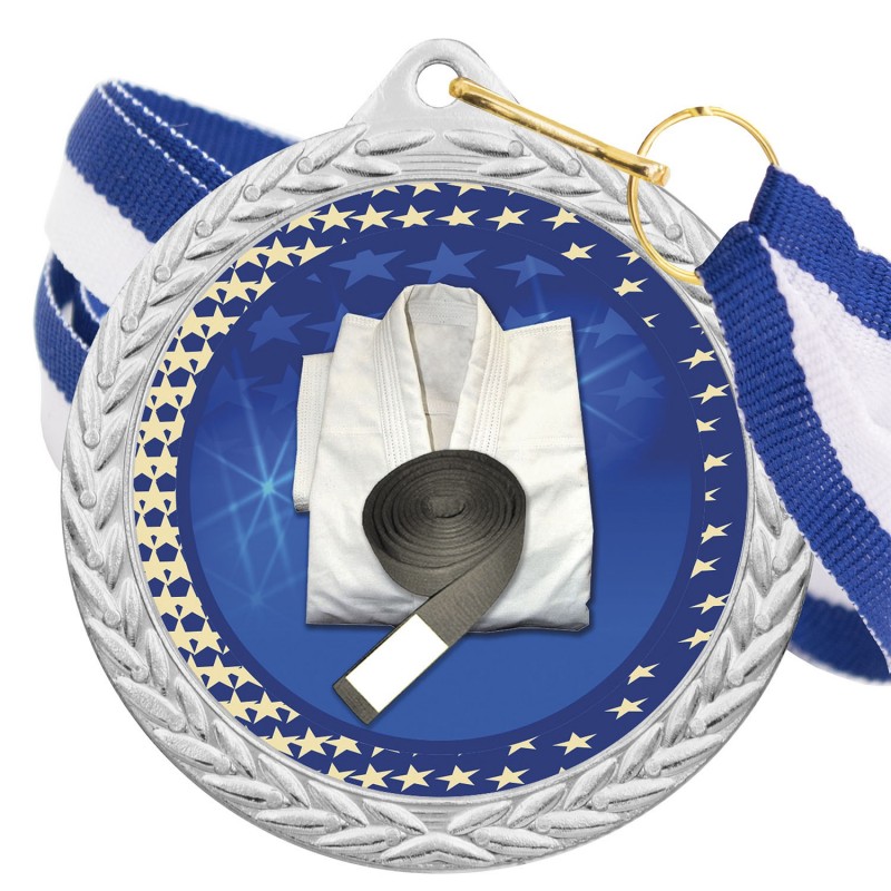 Medalla Judo Color 5020 Plata Ø50mm
