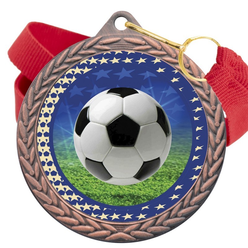 Medalla Fútbol Color 5020 Bronce Ø50mm