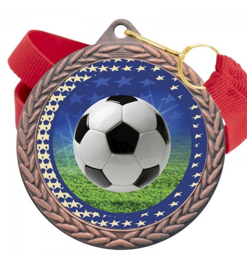 Medalla Fútbol Color 5020 Bronce Ø50mm