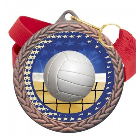Medalla Voleibol Color 5020 Bronce Ø50mm