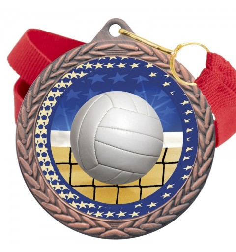 Medalla Voleibol Color 5020 Bronce Ø50mm