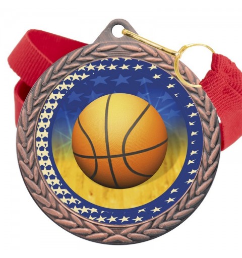 Medalla Baloncesto Color 5020 Bronce Ø50mm