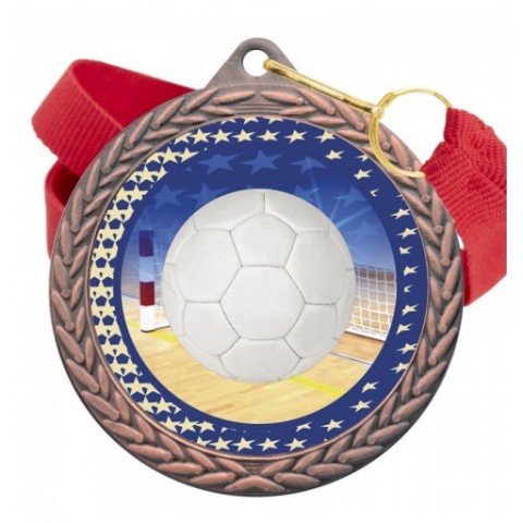 Medalla Balonmano Color 5020 Bronce Ø50mm