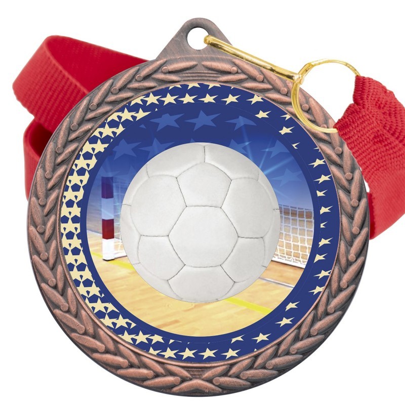 Medalla Balonmano Color 5020 Bronce Ø50mm
