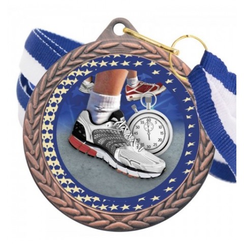 Medalla Running Color 5020 Bronce Ø50mm